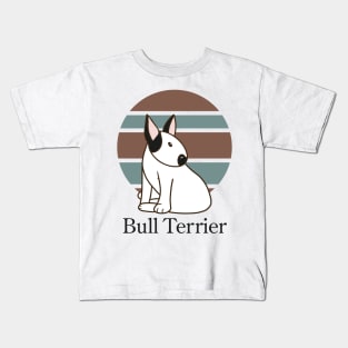 Cute Dogs illustrations - Bull Terrier Kids T-Shirt
